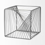 68535 - Rochon 8L x 8W Gray Metal Decorative Cube