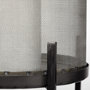 67962 - Steen Set of Two Black Meshed Metal Candle Holder Lanterns 