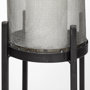 67962 - Steen Set of Two Black Meshed Metal Candle Holder Lanterns 