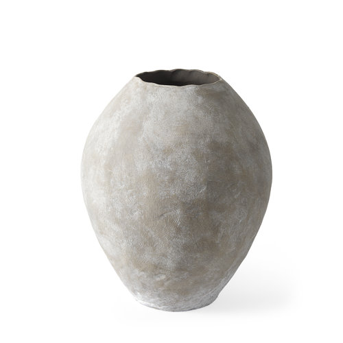 69404 - Gobi 19.75L x 20H Small Tan Ceramic Oval Vase
