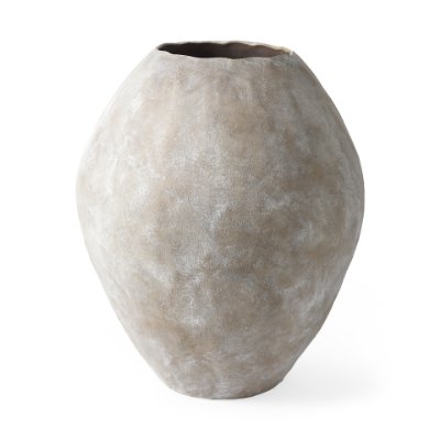 69405 - Gobi 19.75L x 24H Large Tan Ceramic Oval Vase