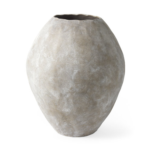 69405 - Gobi 19.75L x 24H Large Tan Ceramic Oval Vase