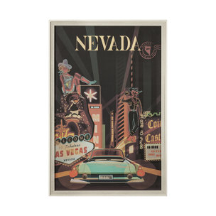 Nevada Go USA (XL) by Mercana Studio a Hand Embelished Decograph Framed Art Print under Glass