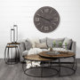 50350 - Clapp I Set of 2 (41" & 38") Round Brown Wood Top Black Iron Base Nesting Coffee Tables