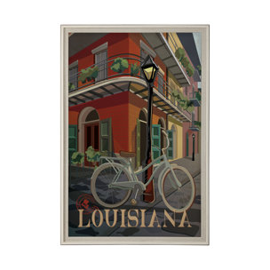 Louisiana Go USA (XL) by Mercana Studio a Hand Embellished Decograph Framed Art Print under Glass