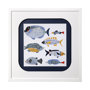 13710 - Patterned Fish I by Victoria Barnes a Hand Embellished Textured Framed Art Print Matted under Glass