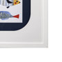13710 - Patterned Fish I by Victoria Barnes a Hand Embellished Textured Framed Art Print Matted under Glass
