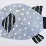 13710 - Patterned Fish I by Victoria Barnes a Hand Embellished Textured Framed Art Print Matted under Glass