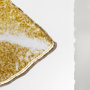 13716 - Glitter Lips II Gold by Victoria Barnes Hand Embellished Textured Framed Art Print Matted under Glas