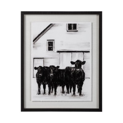 13721 - Standing Around I by Ethan Harper a Hand Embellished Textured Framed Photo Art Print Matted under Gl