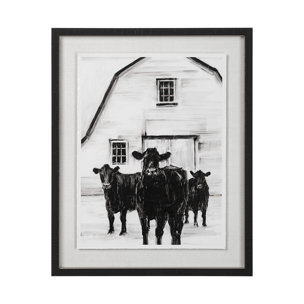 Standing Around II by Ethan Harper a Hand Embellished Textured Framed Photo Art Print Matted under G