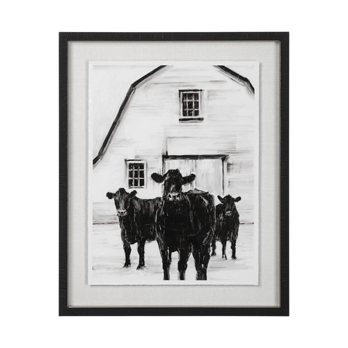 13722 - Standing Around II by Ethan Harper a Hand Embellished Textured Framed Photo Art Print Matted under G