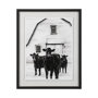 13722 - Standing Around II by Ethan Harper a Hand Embellished Textured Framed Photo Art Print Matted under G