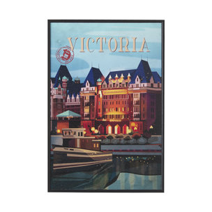 Victoria Go Canada (SM) by Mercana Studio a Hand Embellished Decograph Framed Art Print