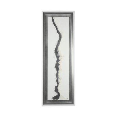 13751 - White and Silver River by Studio M a Framed Art Print Matted under Glass