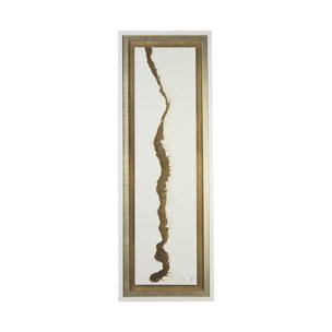 White and Gold river by Studio M a Framed Art Print Matted under Glass