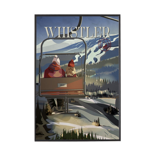 13763 - Whistler Go Canada (SM) by Mercana Studio a Hand Embellished Decograph Framed Art Print