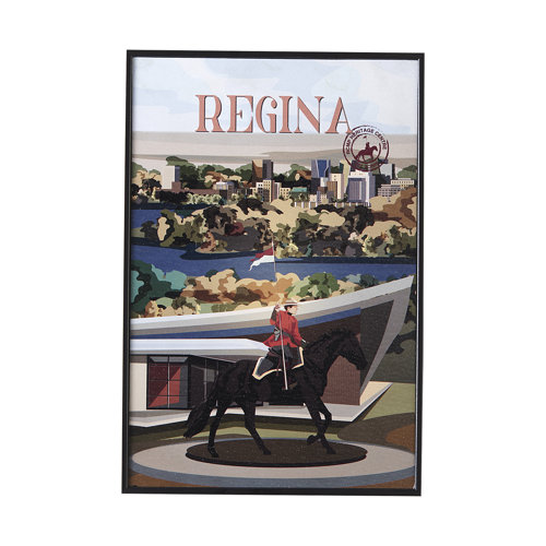 13766 - Regina Go Canada (SM) by Mercana Studio a Hand Embellished Decograph Framed Art Print