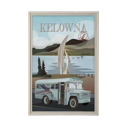 13795 - Kelowna Go Canada (XL) by Mercana Studio a Hand Embellished Decograph Framed Art Print under Glass