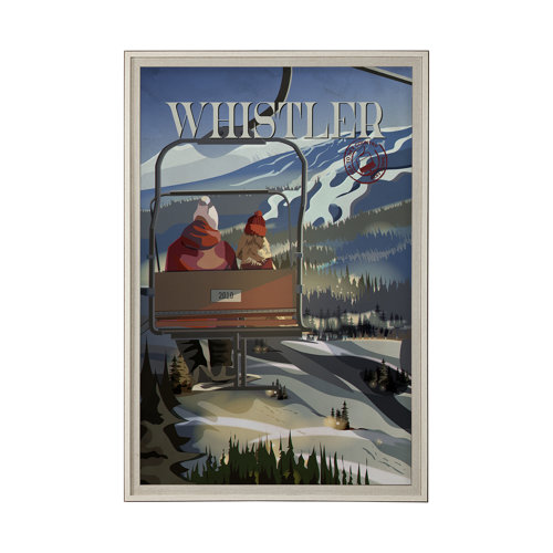 13796 - Whistler Go Canada (XL) by Mercana Studio a Hand Embellished Decograph Framed Art Print under Glass