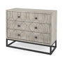 69375 - Genevieve I 39L x 16W Light Brown Fir Veneer 3 Drawer Accent Cabinet 