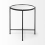 69339 - Samantha (Small) Black Mirror Top  Accent Table