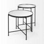 69339 - Samantha (Small) Black Mirror Top  Accent Table