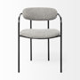 69358 - Parker Gray Fabric Seat Black Metal Dining Chair
