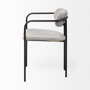 69358 - Parker Gray Fabric Seat Black Metal Dining Chair