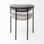 69358 - Parker Gray Fabric Seat Black Metal Dining Chair