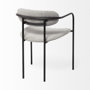 69358 - Parker Gray Fabric Seat Black Metal Dining Chair