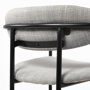 69358 - Parker Gray Fabric Seat Black Metal Dining Chair