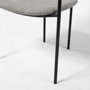 69358 - Parker Gray Fabric Seat Black Metal Dining Chair