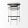 69359 - Parker Gray Fabric Seat Black Metal Counter Stool