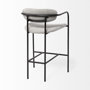 69359 - Parker Gray Fabric Seat Black Metal Counter Stool