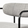 69359 - Parker Gray Fabric Seat Black Metal Counter Stool