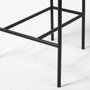69359 - Parker Gray Fabric Seat Black Metal Counter Stool