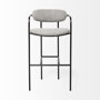 69360 - Parker Gray Fabric Seat Black Metal Bar Stool