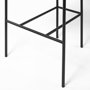 69360 - Parker Gray Fabric Seat Black Metal Bar Stool