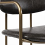 69362 - Parker Brown Faux Leather Seat Gold Metal Counter Stool
