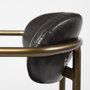 69362 - Parker Brown Faux Leather Seat Gold Metal Counter Stool