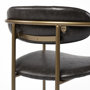 69362 - Parker Brown Faux Leather Seat Gold Metal Counter Stool