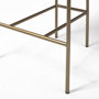 69362 - Parker Brown Faux Leather Seat Gold Metal Counter Stool