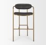 69363 - Parker Brown Faux Leather Seat Gold Metal Bar Stool