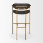 69363 - Parker Brown Faux Leather Seat Gold Metal Bar Stool