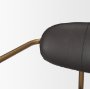 69363 - Parker Brown Faux Leather Seat Gold Metal Bar Stool