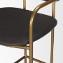 69363 - Parker Brown Faux Leather Seat Gold Metal Bar Stool