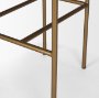 69363 - Parker Brown Faux Leather Seat Gold Metal Bar Stool
