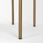 69363 - Parker Brown Faux Leather Seat Gold Metal Bar Stool
