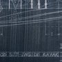 101904-S - Kayak Blueprint (40 x 24) by Fiona H a Hand Embellished Textured Canvas